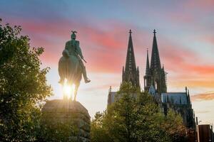 Downtown Cologne city skyline, cityscape of Germany photo