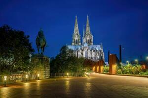 Downtown Cologne city skyline, cityscape of Germany photo