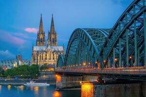 Downtown Cologne city skyline, cityscape of Germany photo