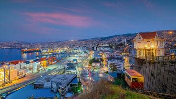 Passenger carriage of funicular railway in Valparaiso, Chile photo