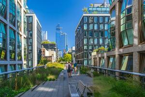 el alto línea, un famoso público parque en Manhattan foto