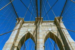 Brooklyn bridge, cityscape of New York City in the United States photo