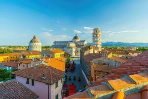 The famous Leaning Tower in Pisa, Italy photo