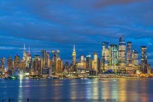 manhattan horizonte, paisaje urbano de nuevo York ciudad foto