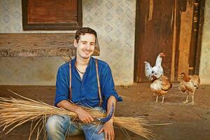 Farmer man portrait photo