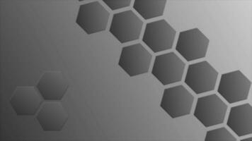 Abstract moving hexagon geometrical shapes minimal background , hexagon shapes background video