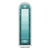 Iglesia vaso grado manchado ventana. vector