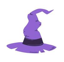 Halloween Witch hat isolated on white background. Vector illustration.