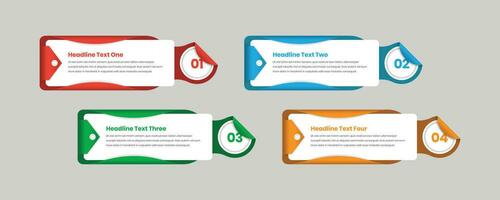 Abstract envelope shape designed modern step infographic template with number vector