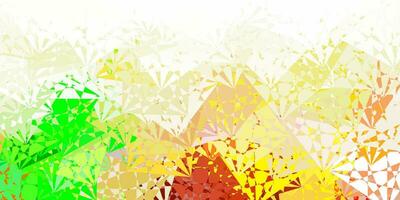 Light Green, Yellow vector pattern with polygonal shapes.