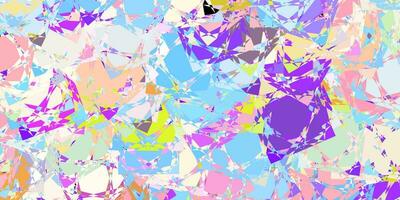 Light Multicolor vector background with polygonal forms.