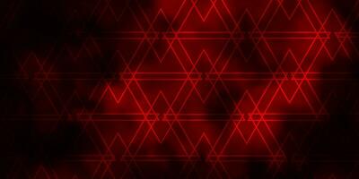 Dark Red vector backdrop with lines, triangles.