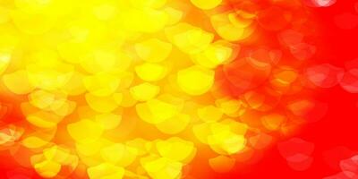 Light Red, Yellow vector texture with disks.