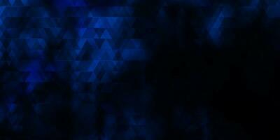 Dark BLUE vector pattern with lines, triangles.