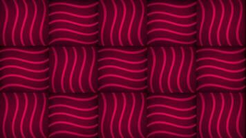 Magenta red color digital square tiles background with shiny stripes video