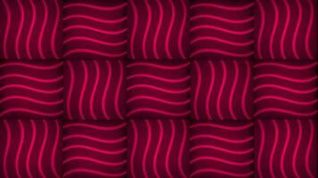 Magenta red color digital square tiles background with shiny stripes video