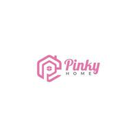 Pinky Home Logo Design Vector