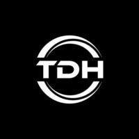 tdh logo diseño, inspiración para un único identidad. moderno elegancia y creativo diseño. filigrana tu éxito con el sorprendentes esta logo. vector