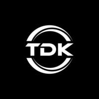 TDK Logo Design, Inspiration for a Unique Identity. Modern Elegance and Creative Design. Watermark Your Success with the Striking this Logo. vector