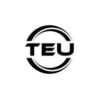 TEU Logo Design, Inspiration for a Unique Identity. Modern Elegance and Creative Design. Watermark Your Success with the Striking this Logo. vector