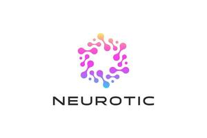 Science Neuron Science Bio Technology Modern Logo Concept. Abstract Molecule, Atom and Cells Biology Illustration. Business Innovation Laboratory Branding. vector