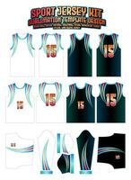 Ivory Jersey Design Sportswear Pattern Template vector