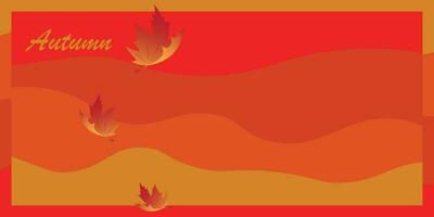 Background design with autumn theme vector