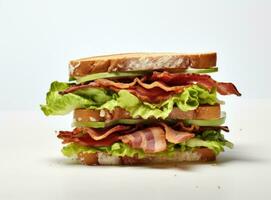 Bacon ham lettuce sandwiches bacon and lettuce sandwich photo