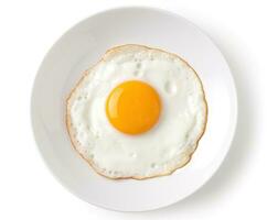 Fried egg isolated. photo