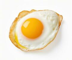 huevo frito aislado foto