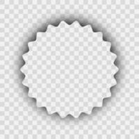 Dark realistic shadow. Round shadow isolated on background. Vector illustration