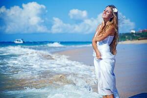 Woman on the beach photo