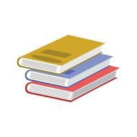 Vector hand drawn flat design stack of books illustration