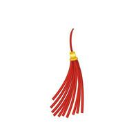 Vector set of decorative tassels of different colors and shapes