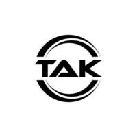 TAK Logo Design, Inspiration for a Unique Identity. Modern Elegance and Creative Design. Watermark Your Success with the Striking this Logo. vector