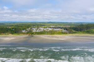 Aerial view of the beach at Seabrook, Washington photo