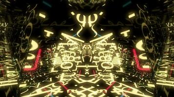 Traveling down a digital tunnel of chaotic data, numbers and letters - Loop video