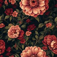 Flower Pattern. Generative Ai photo