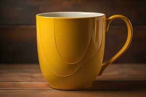 Cup of coffee. Beautiful and stylish coffee cup on a solid colored background. ai generative photo