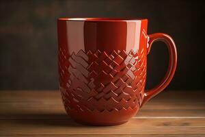 Cup of coffee. Beautiful and stylish coffee cup on a solid colored background. ai generative photo