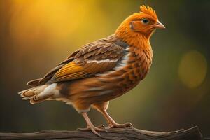 Colorful chicken on a solid color background, studio photo. ai generative photo
