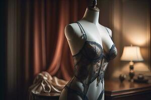 Sensual lingerie on a mannequin. ai generative photo