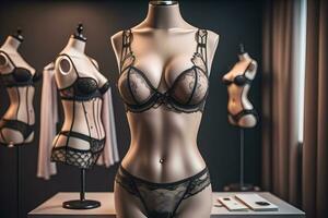 Sensual lingerie on a mannequin. ai generative photo