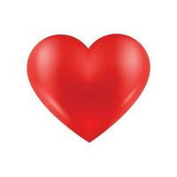 Vector red heart vector icon isolated on the white background