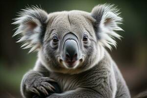 Koala in the natural environment, Close-up. ai generative photo