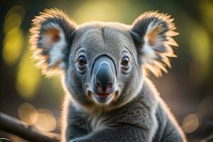 Koala in the natural environment, Close-up. ai generative photo