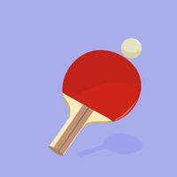 Table Tennis Equipment - Ball and Paddle vector