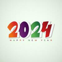 Happy new year 3d full color number vector