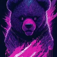 colorful horror Bear ai generated images photo