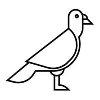 pigeon icon, sign, symbol in line style photo